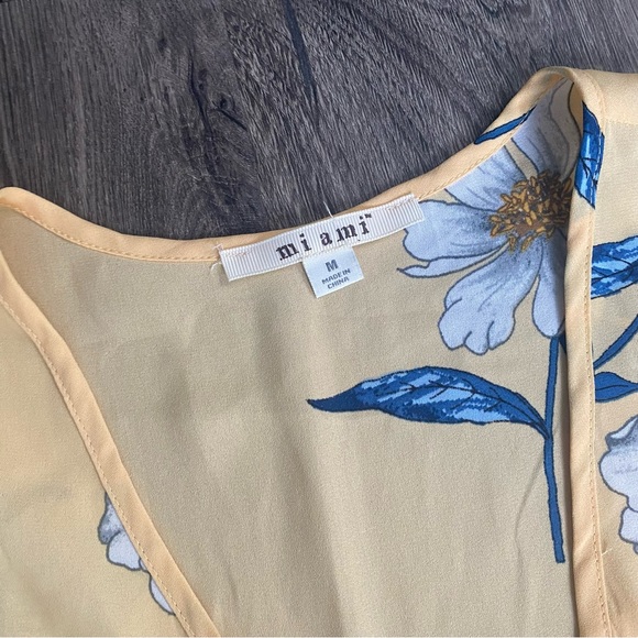 Francesca’s Miami Yellow Floral Ruffle Sleeve Dress - Picture 5 of 5